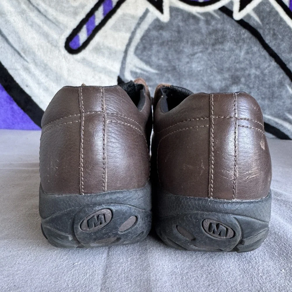 Size 12 - Merrell Jungle Moc Leather Mahogany‎ Brown Shoes Loafers J63883 Men's